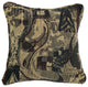 18" Double-Corded Patterned Jacquard Chenille Square Throw Pillow, Antiquity