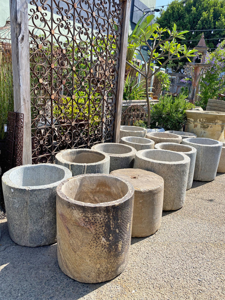 Consigned Chinese Granite Planter Pot
