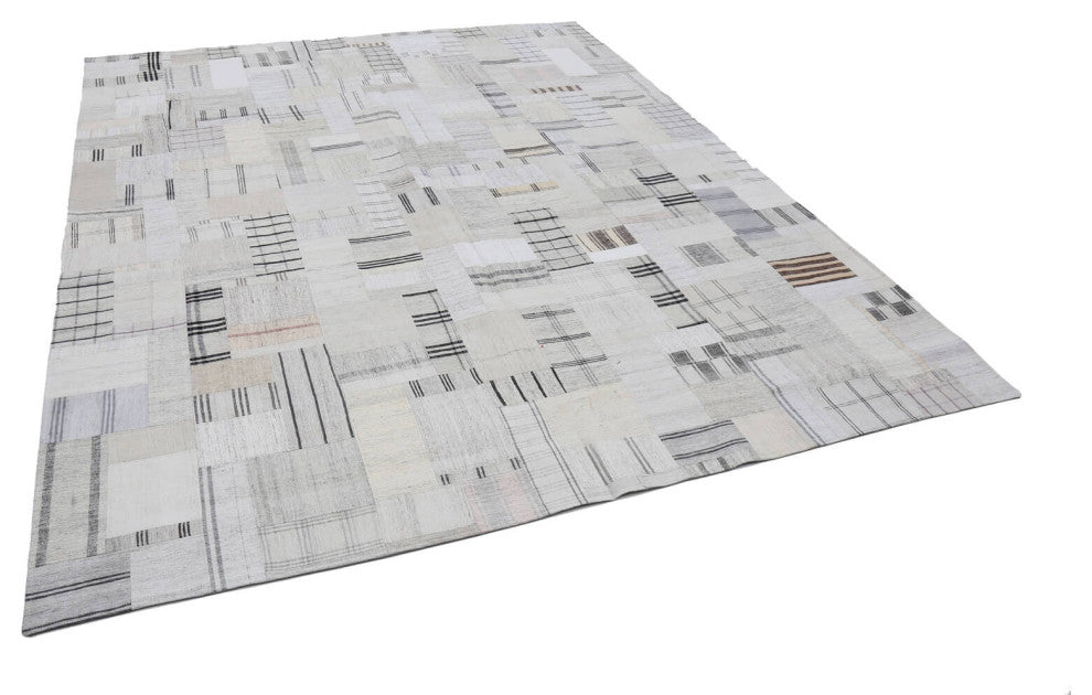 Rug N Carpet - Handmade Turkish 8' 4'' x 10' 0'' Vintage Patchwork Kilim Rug