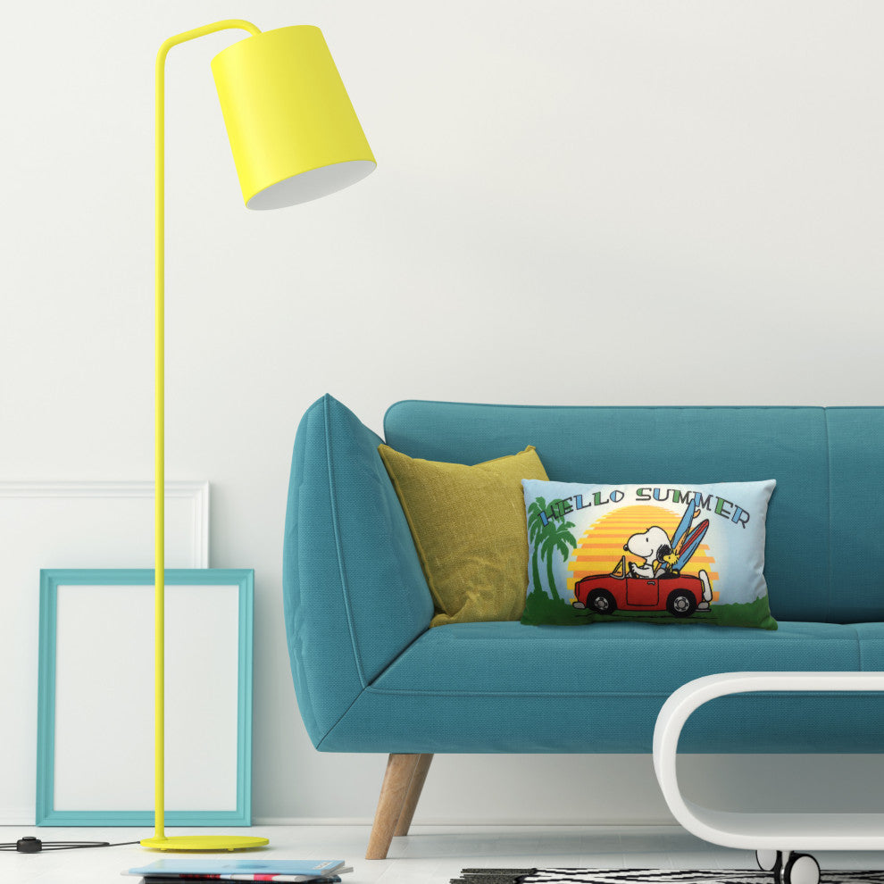 Peanuts Throw Pillow QY925, Blue, 12"X20"