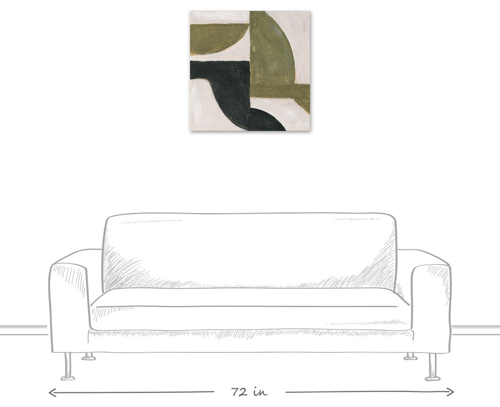 Abstract Moody Shapes 24 x 24 Canvas Wall Art