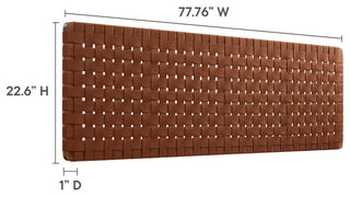 Sparta Weave Wall-Mount King Vegan Leather Headboard