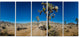 "Sandy Desert Road Panorama" Landscape Wall Art Print, 5 Panels, 60"x28"