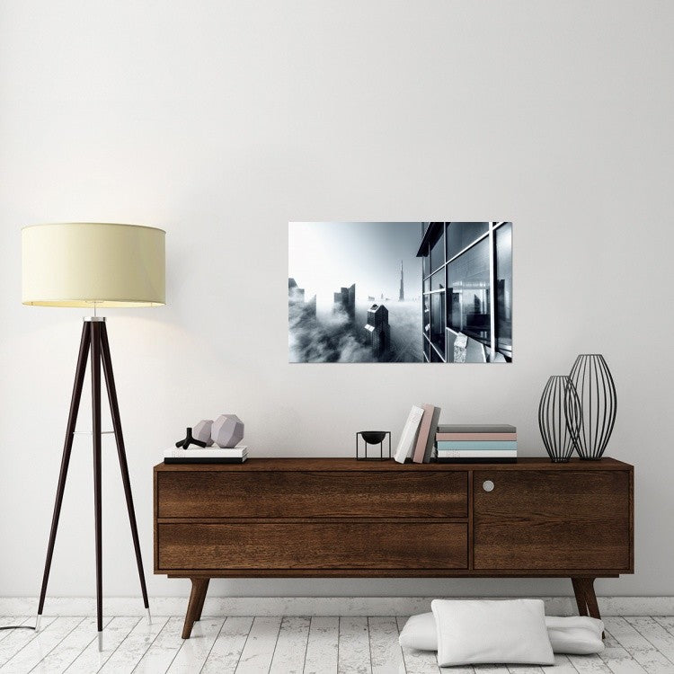 "Foggy City" Stretched Canvas Giclee by Naufal, 40x25"