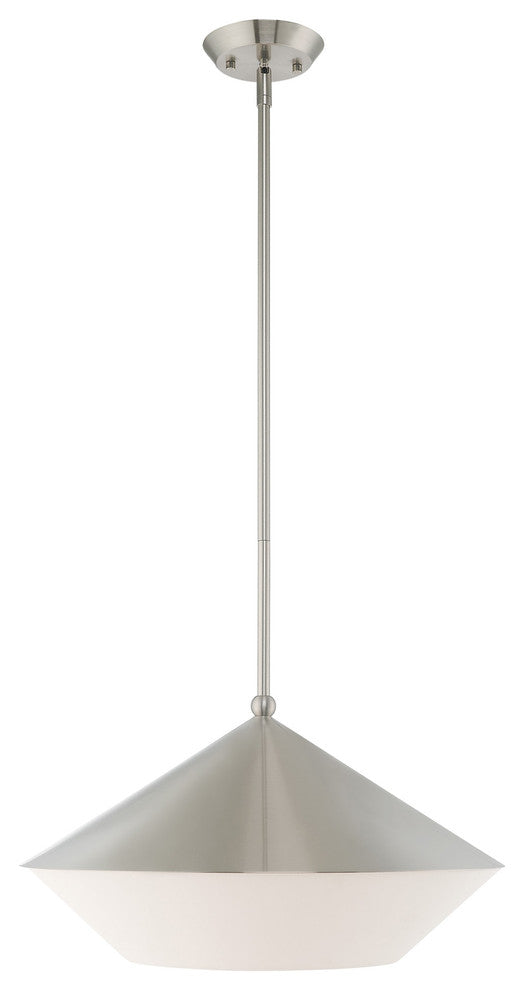 Livex Lighting Brushed Nickel 1-Light Pendant