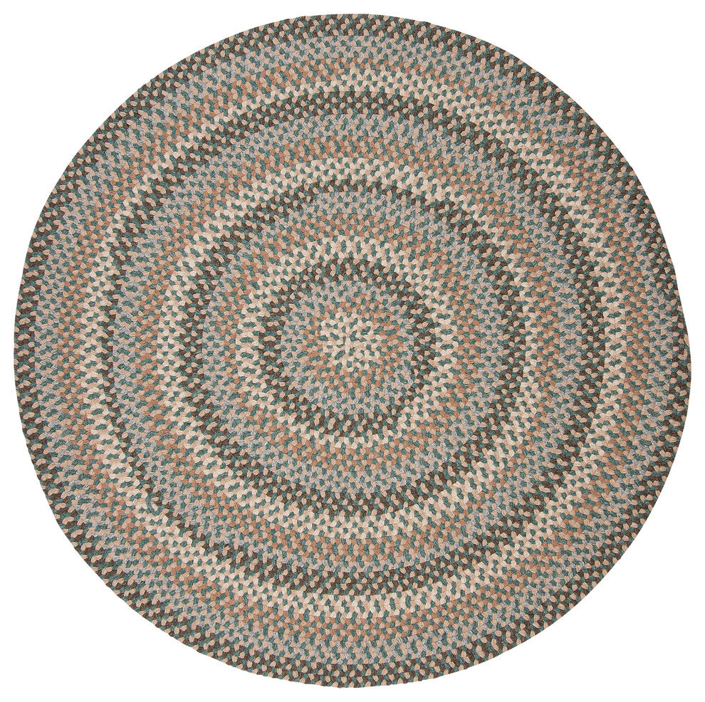 Boston Common BC54 Driftwood Teal Traditional Area Rug, Round 10'x10'