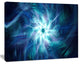 Splaying Bright Blue Fireworks, Floral Canvas Art Print, 20"x12"