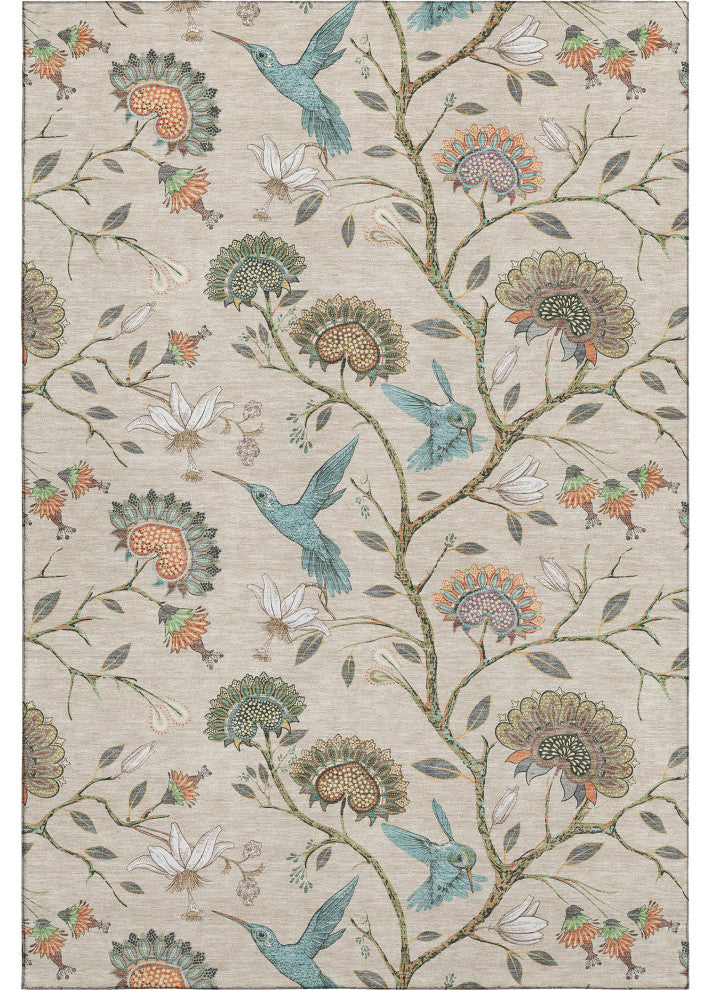 Addison Premium Washable Mayfield AMF174 beige 5' x 7'6" Rug