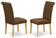Bremond Parson Chair With Oak Leg And Linen Fabric - Set Of 2