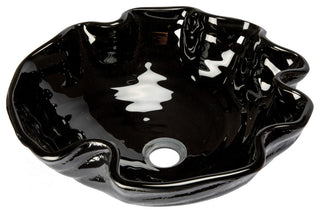Eden Bath EB_GS68 Midnight Wave Glass Vessel Sink