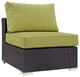 Espresso Peridot Convene 8-Piece Outdoor Patio Sectional Set