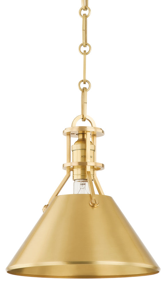 Metal No. 2 1 Light Pendant, 9"