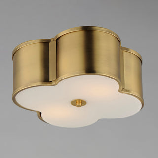 Maxim 12247 Clover 2 Light 14"W Flush Mount Ceiling Fixture - Polished Nickel