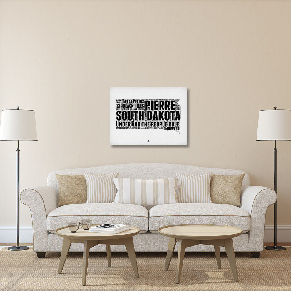 "South Dakota Word Cloud 1" Fine Art Print