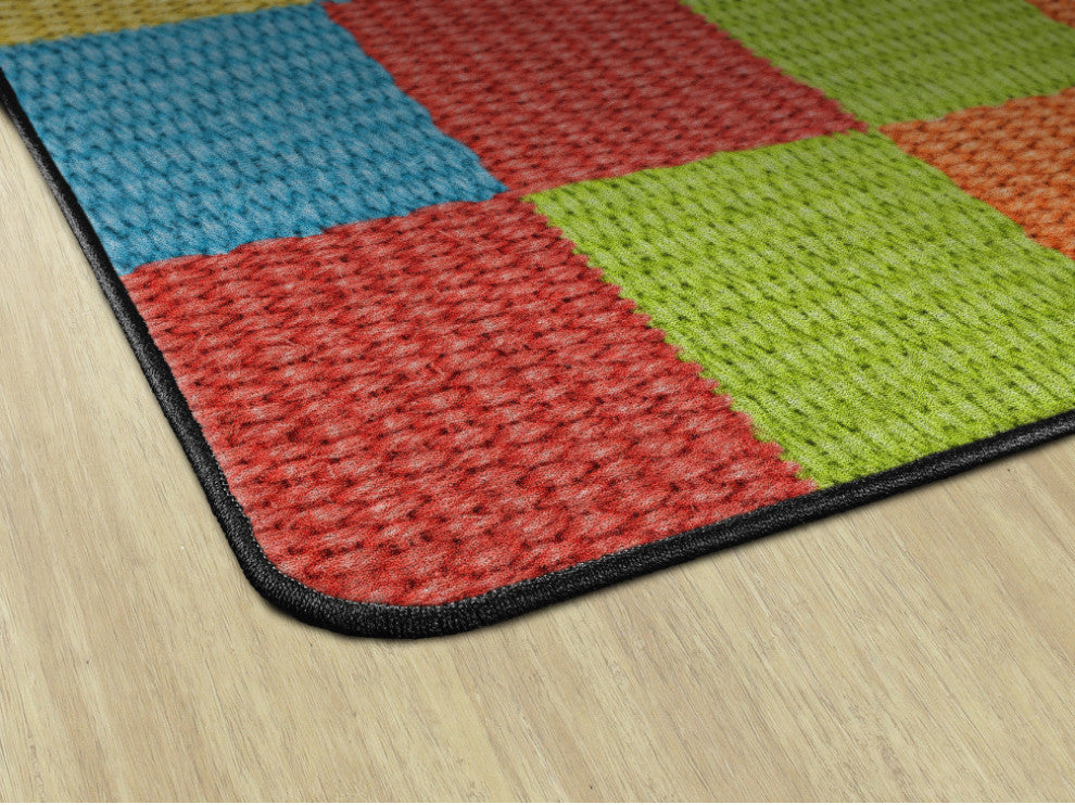 Flagship Carpets VA1009-32FS 6'X8'4" Basket Block Multi Educational Rug