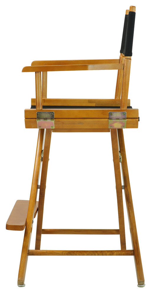 024" Director's Chair Honey Oak Frame-Black Canvas