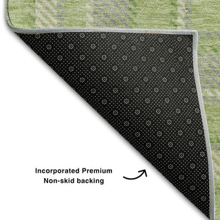 Premium Machine Washable Mayfield AMF563 Green 9' x 12' Rug