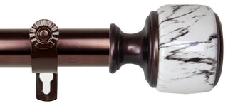 Kaylee 1" Diameter Curtain Rod, Bronze, 120-170"