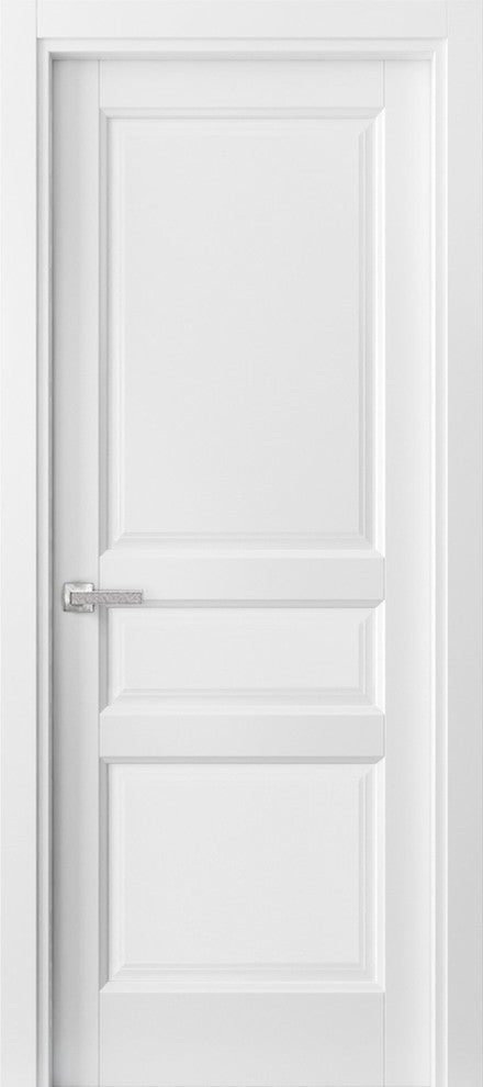 Pantry 3-Panels Door with Hardware | Lucia 31 White Silk-32 x 80