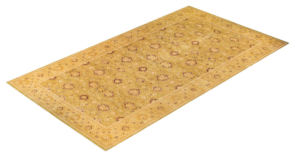 Mogul, One-of-a-Kind Hand-Knotted Area Rug Green, 10'2"x19'2"