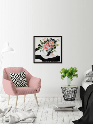 "Wild Bloom" Framed Painting Print, 12"x12"