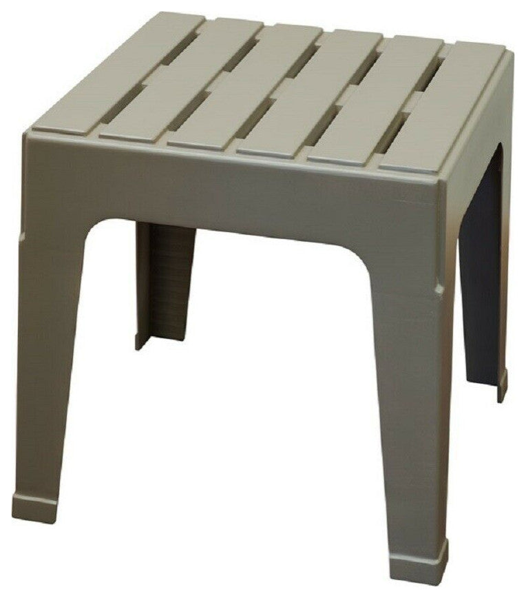 Adams 8090-13-3731 Big Easy Square Stackable Side Table, Gray