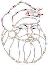 18" Lighted Santa Christmas Window Silhouette Decoration