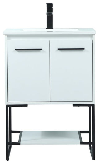 Sue 24" Single Bathroom Vanity, White
