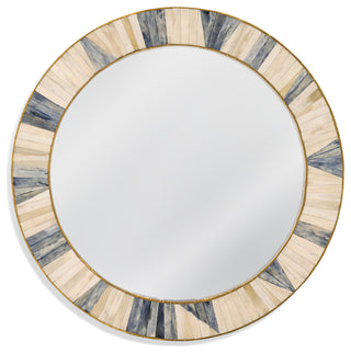 Keena Wall Mirror - Gold /White /Blue Bone