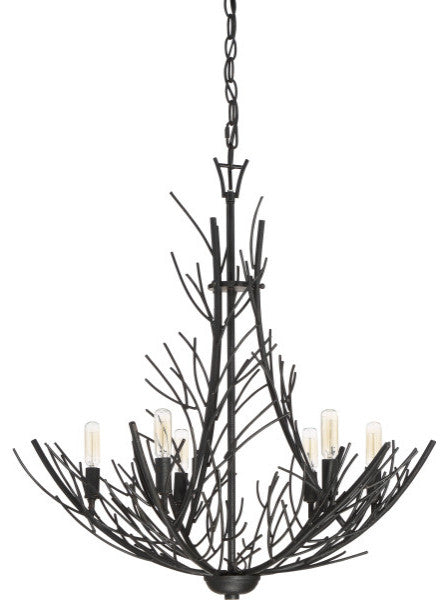 Thornhill 6-Light Chandelier, Marcado Black
