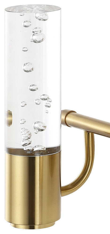 Bolha Bubble Acrylic/Iron Integrated LED Vanity Light, Brass Gold, 2 - Light(s)