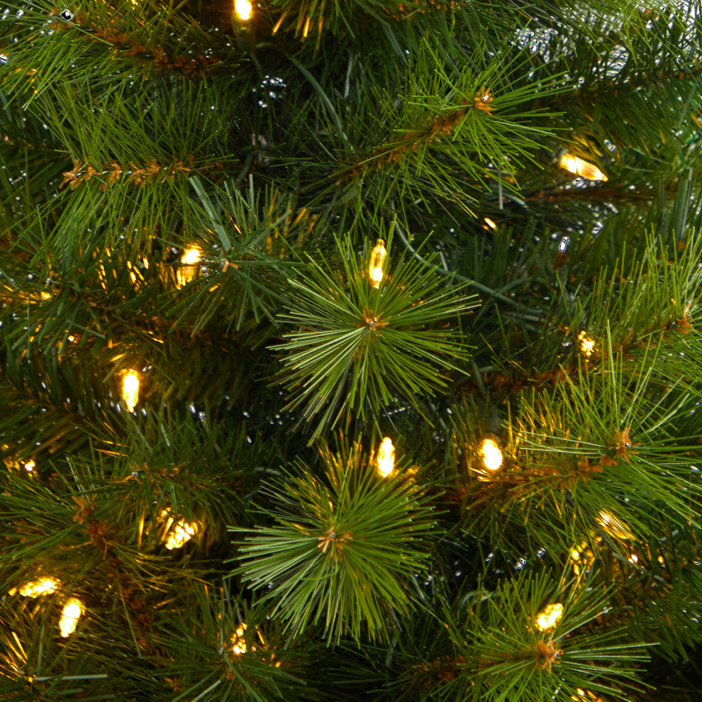 5' Green Valley Pine Faux Xmas Tree W/Lights & 201 Bendable Branches