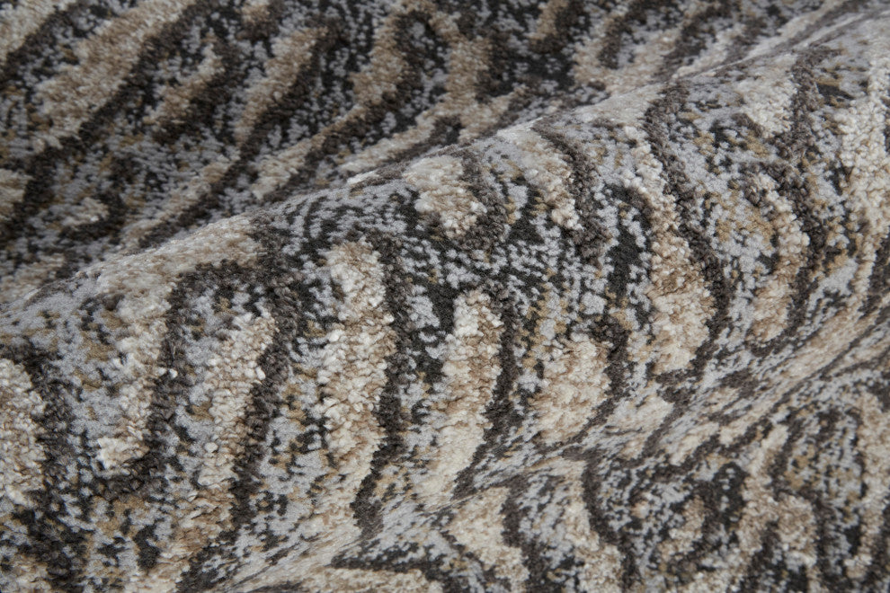 Weave & Wander Kayden Beige/Charcoal Gray Rug, 2'-10" X 7'-10"