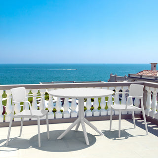 Sky Round Dining Table 42" Black, White