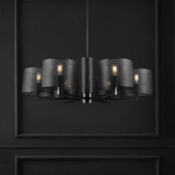 Safavieh Couture Zachaeus Metal 6 Light Chandelier Black