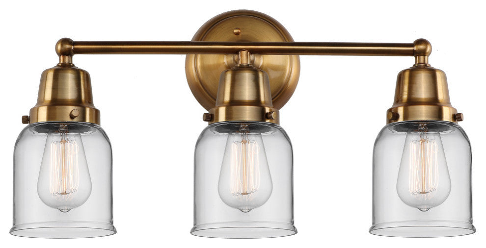 Innovations 623-3W-BB-G52 Bell 3 Light 21" Bath Vanity Light, Brushed Brass