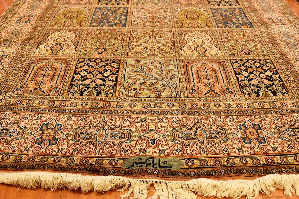 6'x4' Qum Pure Silk Area Rug Carpet Tree of Life Oriental Hand Knotted