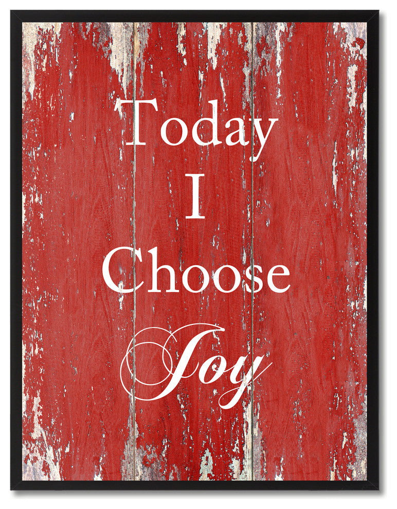 Today I Choose Joy Inspirational, Canvas, Picture Frame, 28"X37"