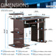 Techni Mobili Complete Computer Workstation Desk With Storage, Chocolate