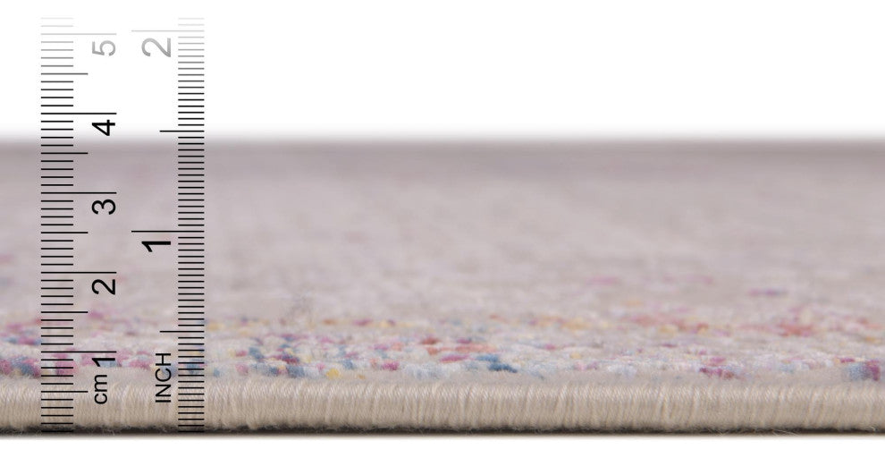 Unique Loom Babble Deepa Rug, Ivory, 2'x6' Runner