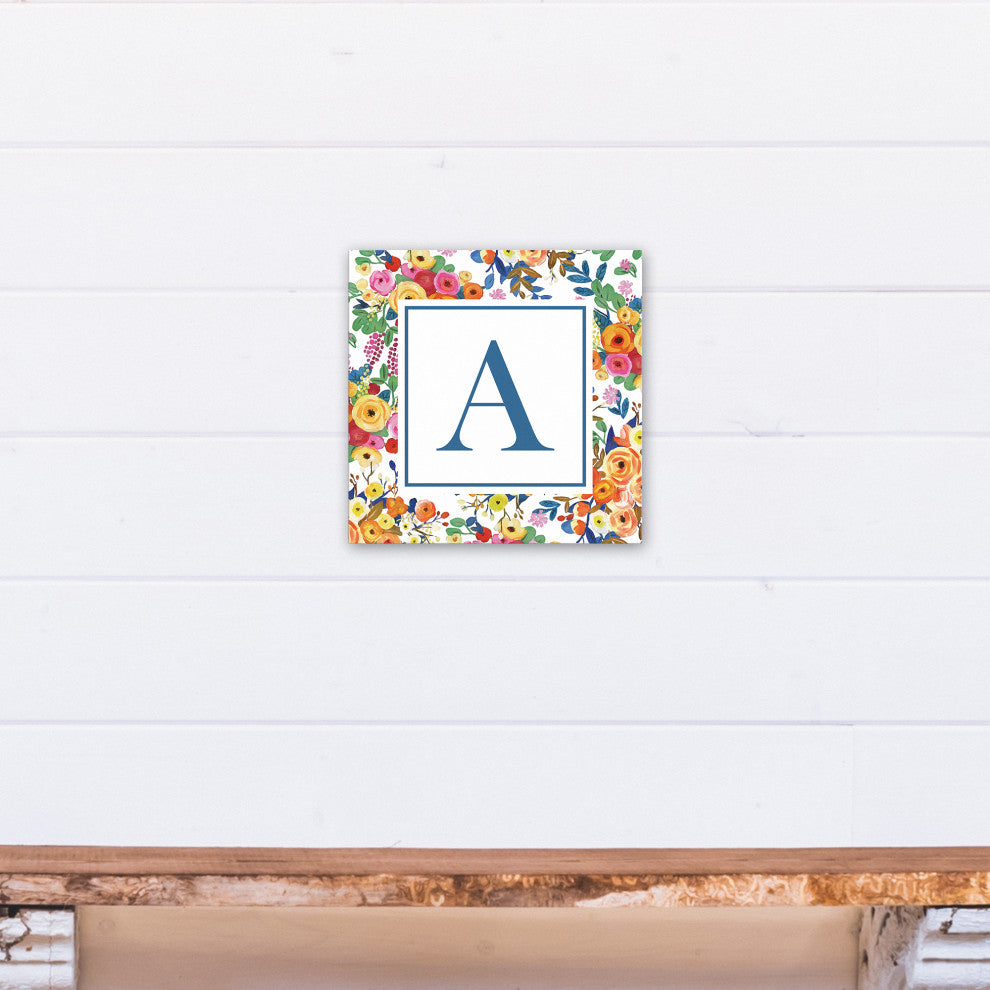 Wildflower Monogram - A 12x12 Canvas Wall Art