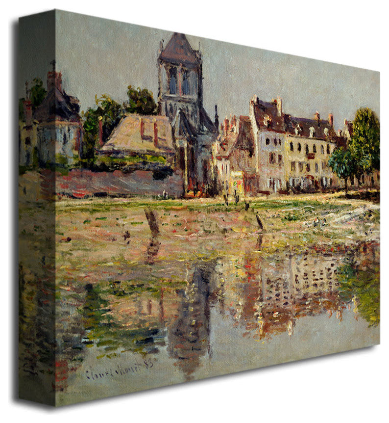 'By The River at Vernon' Canvas Art by Claude Monet