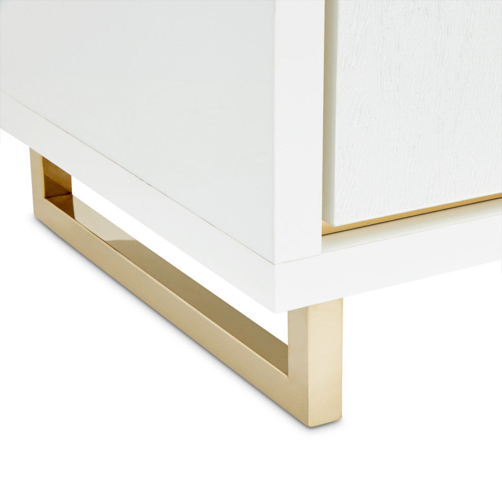 Palm Gate Nightstand, Cloud White