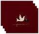 Peace Dove Decorative Holiday Animal Print Placemat, Set of 4, Cranberry