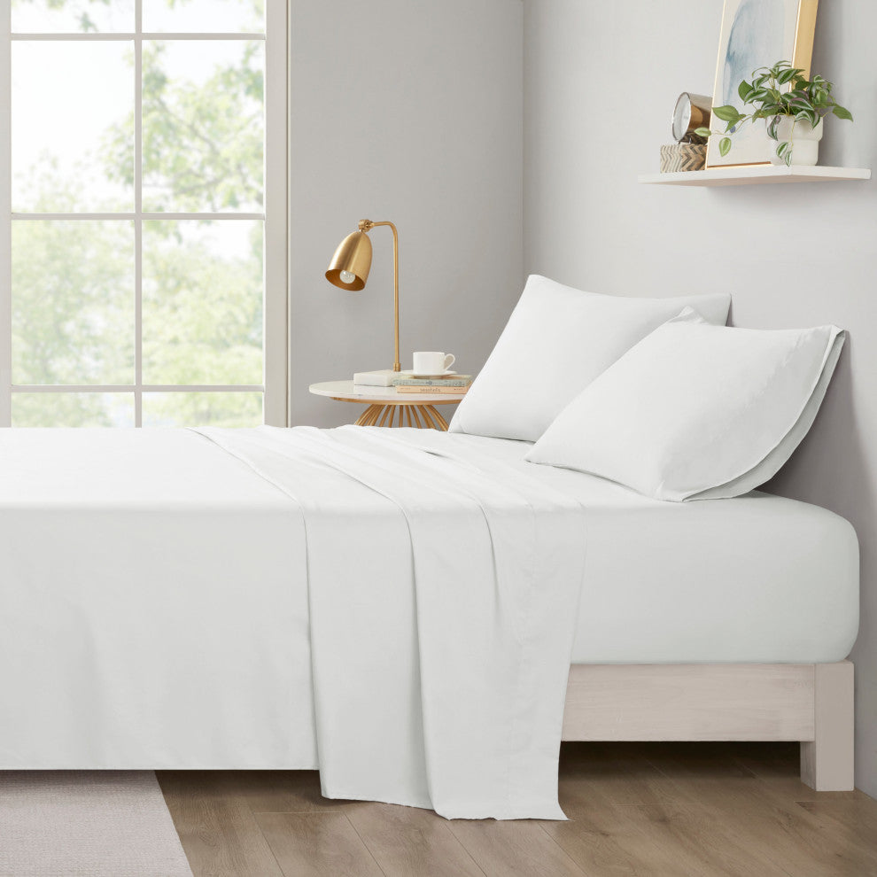 Intelligent Design Microfiber All Season Soft Touch Sheet Set, White