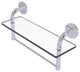 Remi 16" Glass Vanity Shelf with Towel Bar, Polished Chrome
