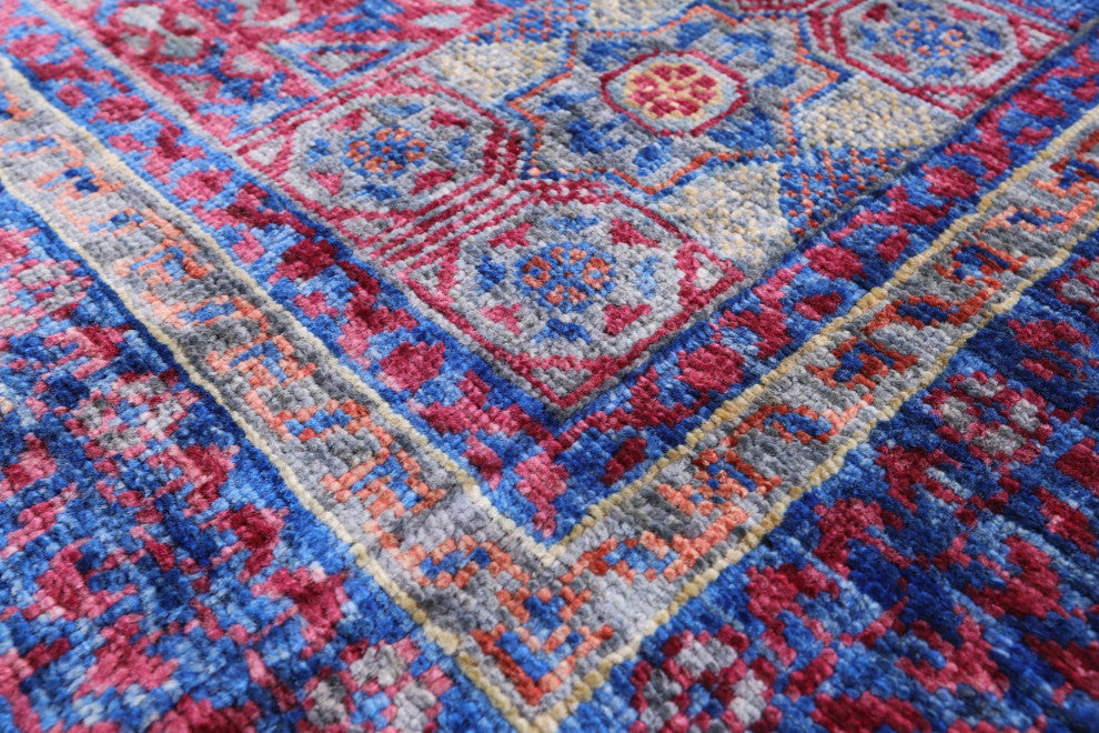 Geometric Mamluk Handmade Wool Rug 4' 1" X 5' 11" - Q12261