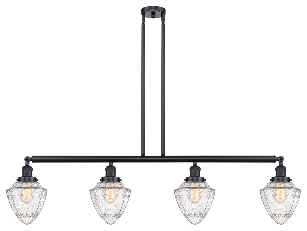 Innovations 214-BK-G664-7 4 Light Island Light, Matte Black
