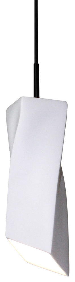 Twister Mini Pendant, Satin White