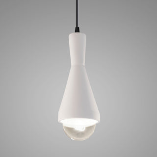 Erlen Pendant, Bisque, Matte Black, Black Cord, Integrated LED